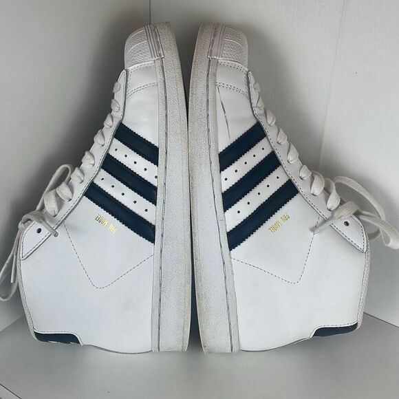 Adidas Pro Model Kids' Unisex Leather High Top Sneakers 6 - Picture 10 of 10